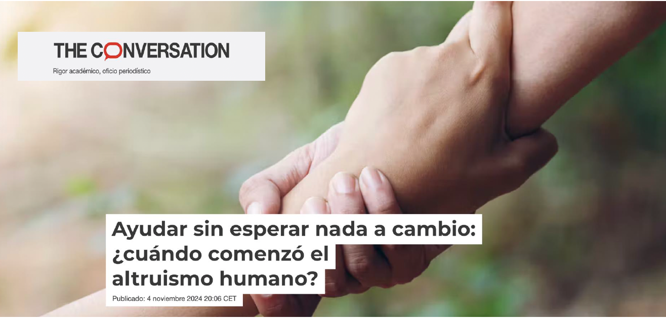 Los inicios del altruismo. Ayudar sin esperar nada a cambio